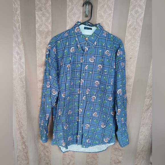Chaps Other - 💎 CHAPS Ralph Lauren Men's Shirt Button Down Vintage Baseball Print #0271